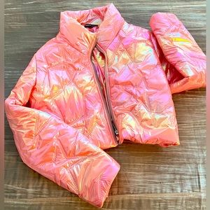 Dolls Kill pink puffy jacket, size S